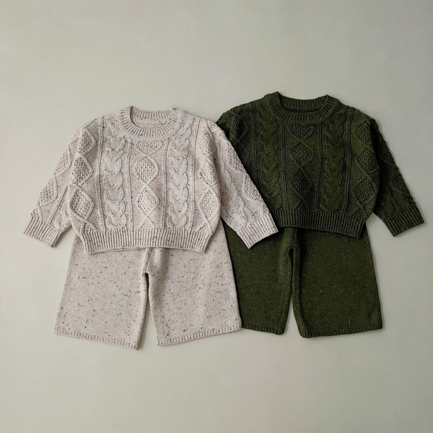 Cozy Cable Knit Sweater & Wide-Leg Knit Pants (Sold Separately)- CLEARANCE