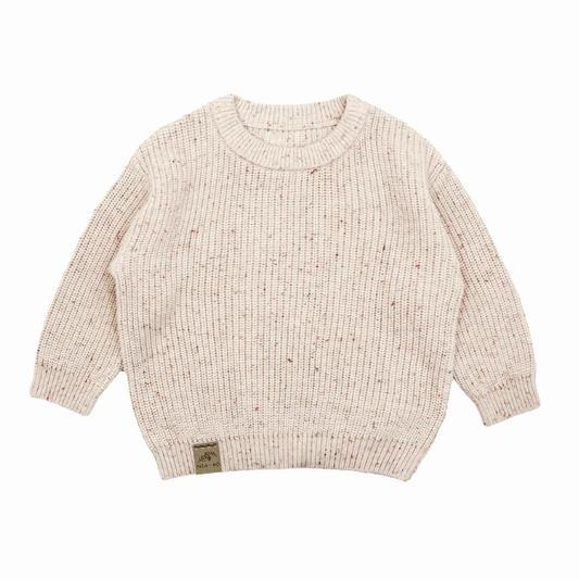 AW2023 Baby Baby Sweater Google Kids Kids Sweater Knit Pullover Knit Sweater knits Knitwear new POS Sale Toddler Toddler Sweater Pure Cotton Knit Pullover || Malted Milk Birthday Cake Isla + Bo