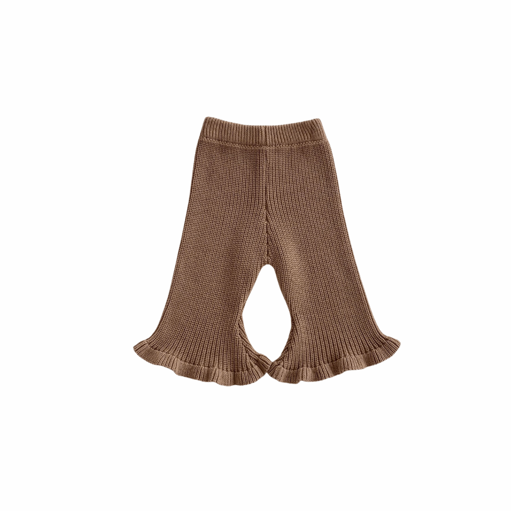 AW2023 Baby Baby Bottoms Baby Knit Pants Baby Pants Google Knit Knit Bottoms Knit pants knits Knitwear new POS Sale Toddler Toddler Bottoms Toddler Knit Pants Toddler Pants Bell Bottom Knit Pants || Milk + 3 more... Isla + Bo