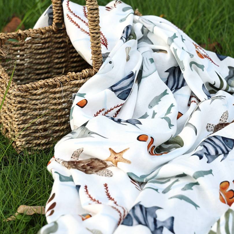 Bamboo Cotton Swaddling Blanket- CLEARANCE