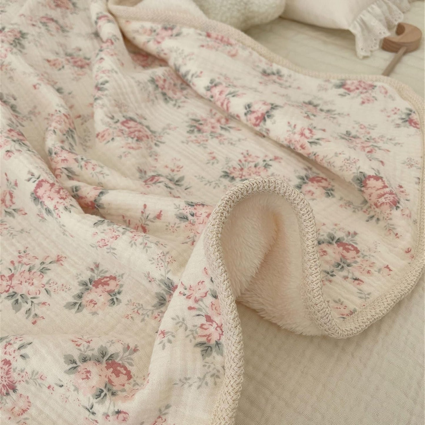 Vintage Plush lightweight Muslin Snuggle Blanket- CLEARANCE