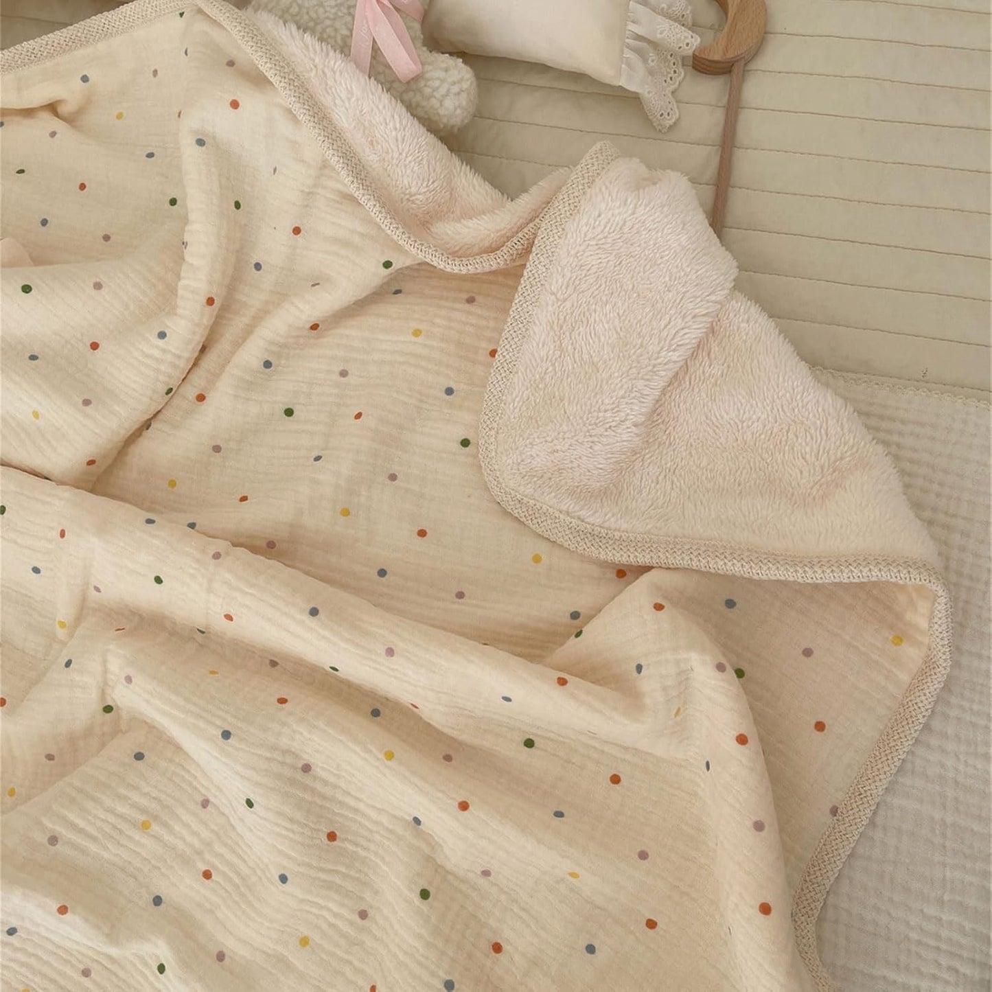 Vintage Plush lightweight Muslin Snuggle Blanket- CLEARANCE