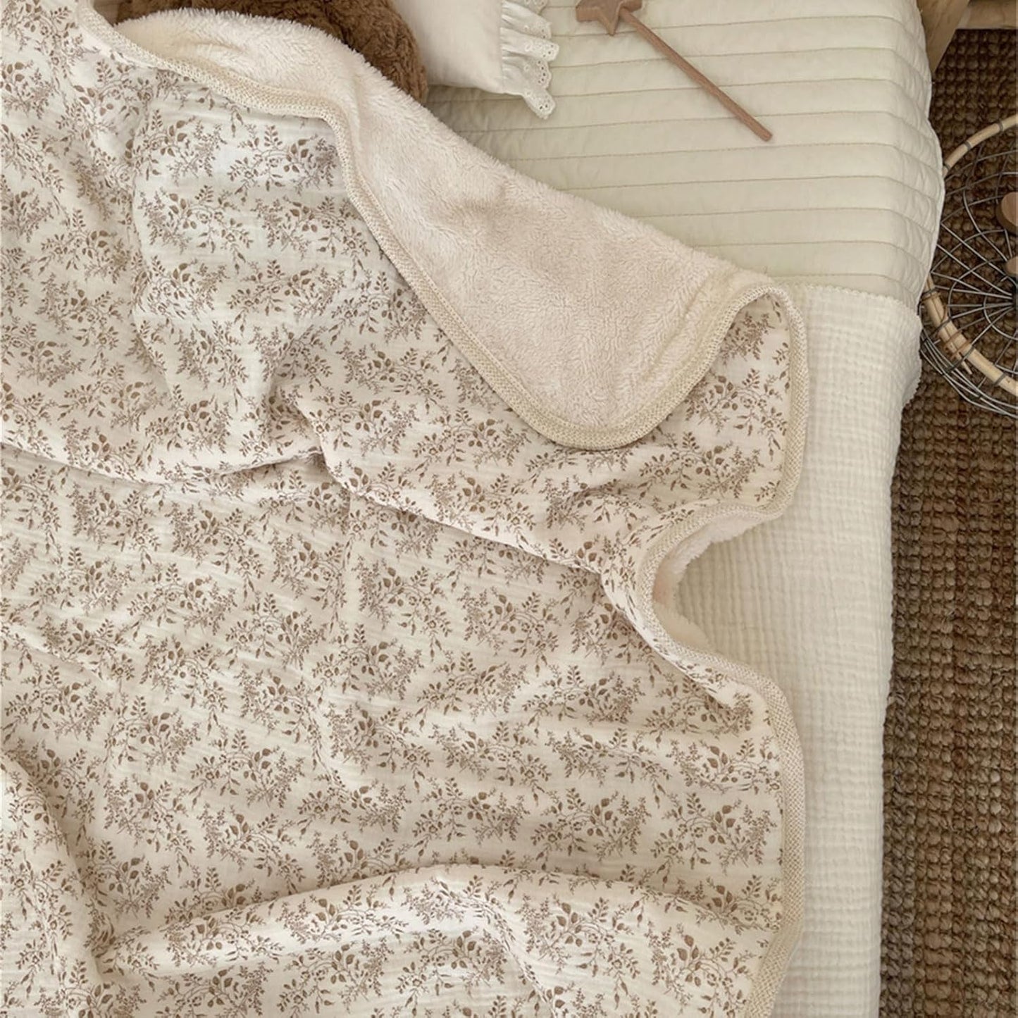 Vintage Plush lightweight Muslin Snuggle Blanket- CLEARANCE