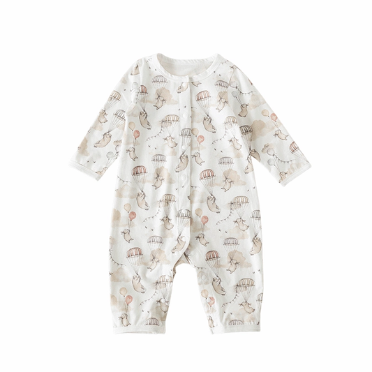 Baby Baby Romper Cotton Cotton Romper Google Sale SS2023 Up & Away Pure Cotton Long Sleeve Romper  || Up & Away Isla + Bo