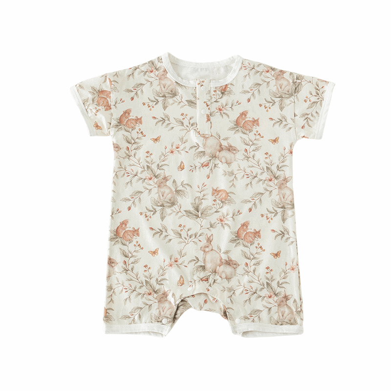 Baby Baby Romper Cotton Cotton Romper Google Sale seal splash SS2023 Cotton Shorty Romper || Seal Splash Isla + Bo