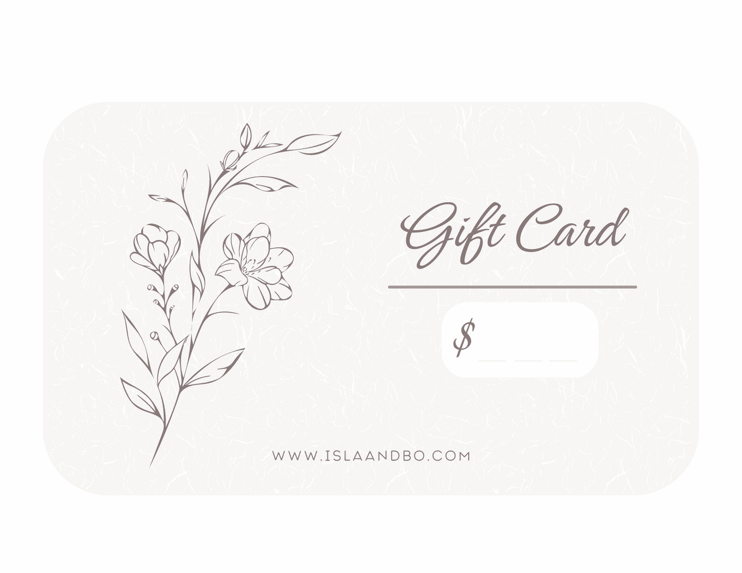 Gift Cards POS Gift Card Isla + Bo
