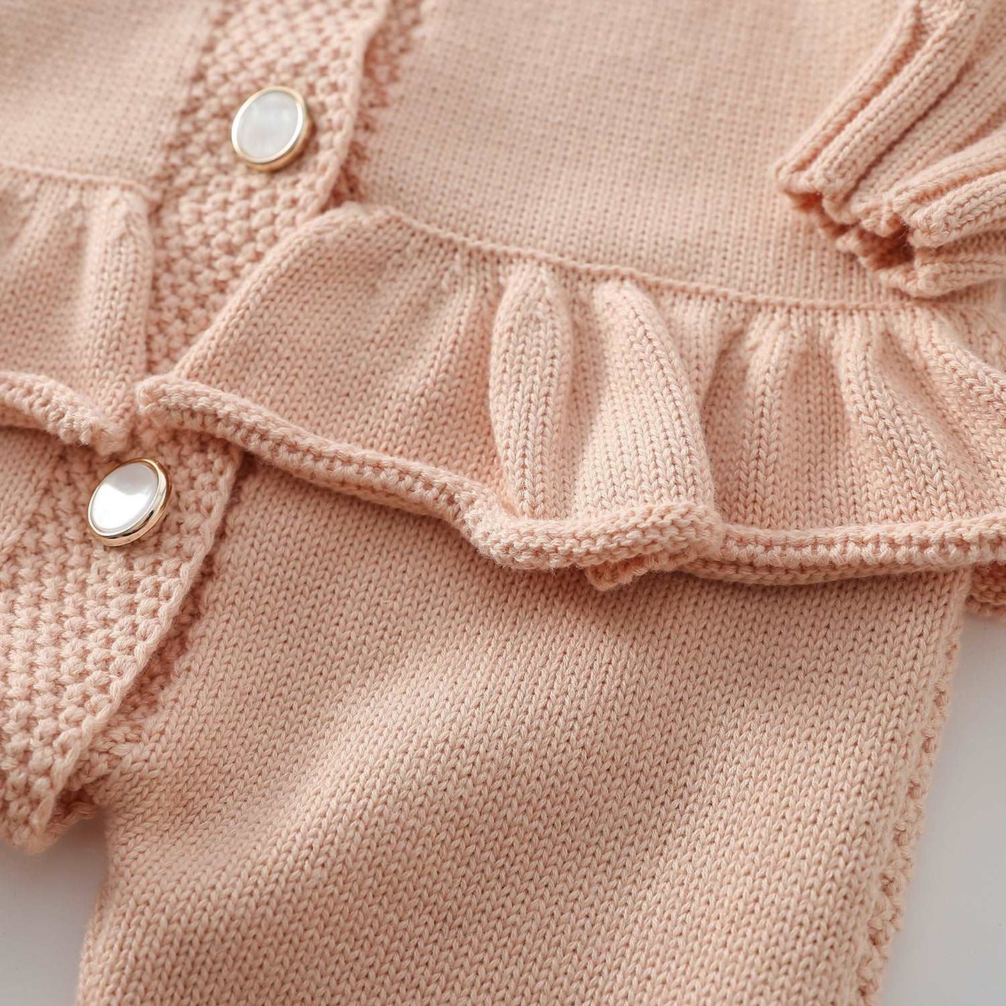 Ruffles n' Frills Knit Jumpsuit || Angels Breath Pink