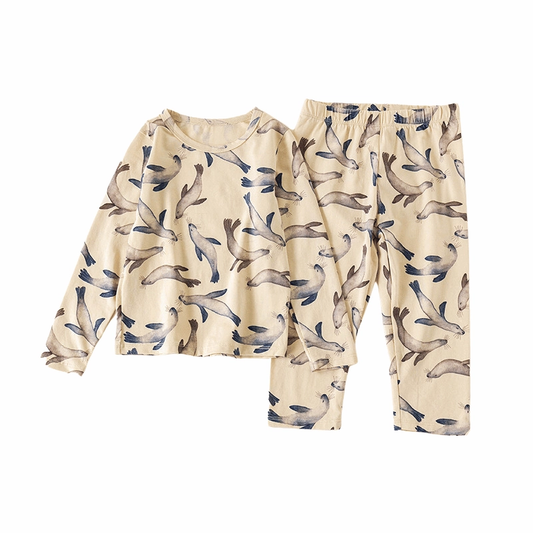 Baby Baby Cotton Set Baby Set Cotton Cotton Set Google Kids Kids Cotton Set Kids Set Mini SS2023 Sale seal splash Toddler Toddler Cotton Set Toddler Set Long Sleeve Top & Pant Set || Seal Splash Isla + Bo