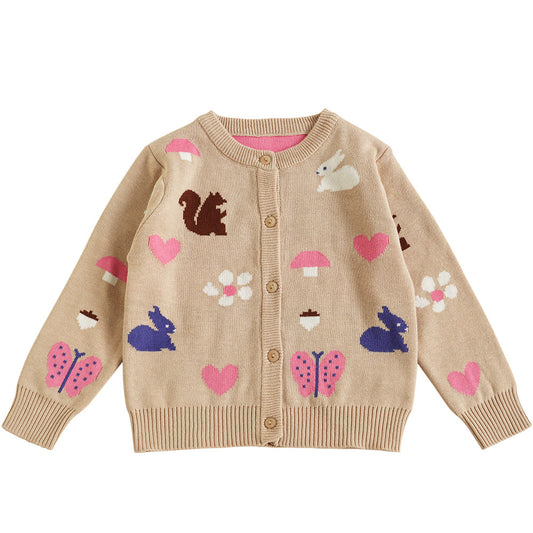 Cotton Knit Wool Cardigan- CLEARANCE