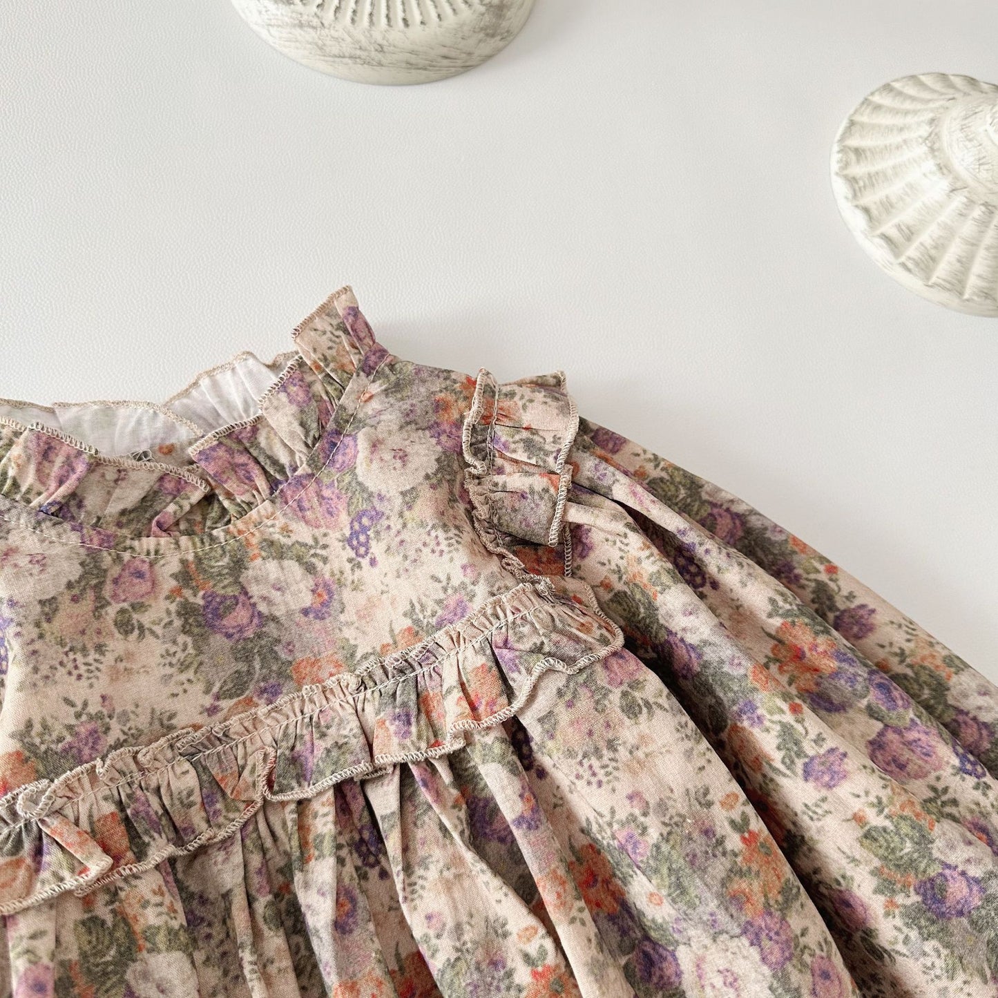 Vintage Nordic Blossom Bubble Romper- CLEARANCE