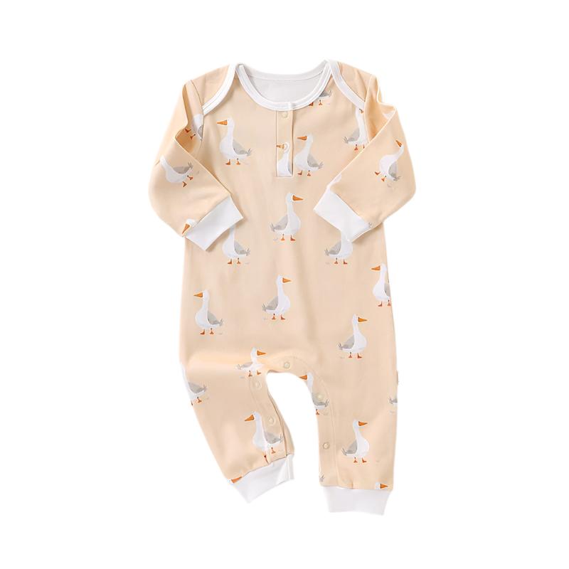 Long Sleeve Henley Romper | Waddles- CLEARANCE