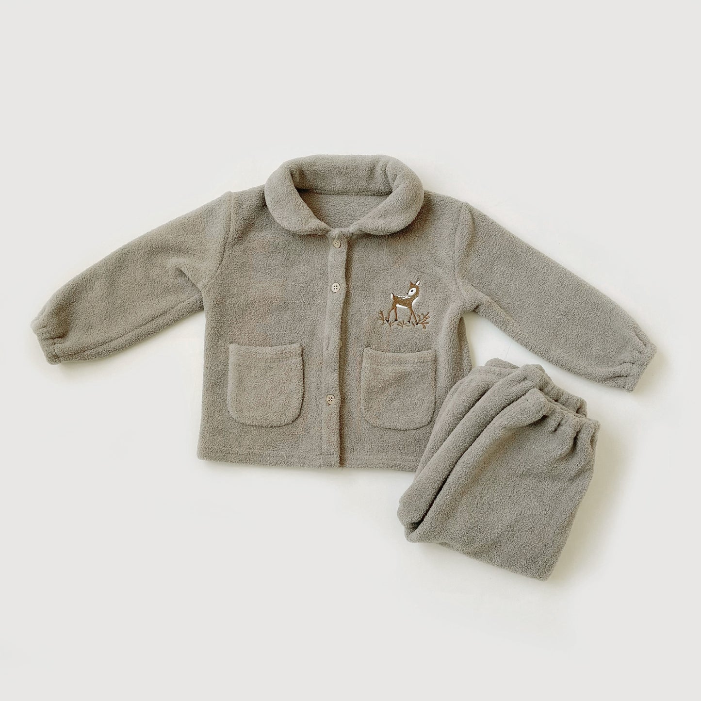 Woodland Embroidered 2-Piece Fleece Suit- CLEARANCE