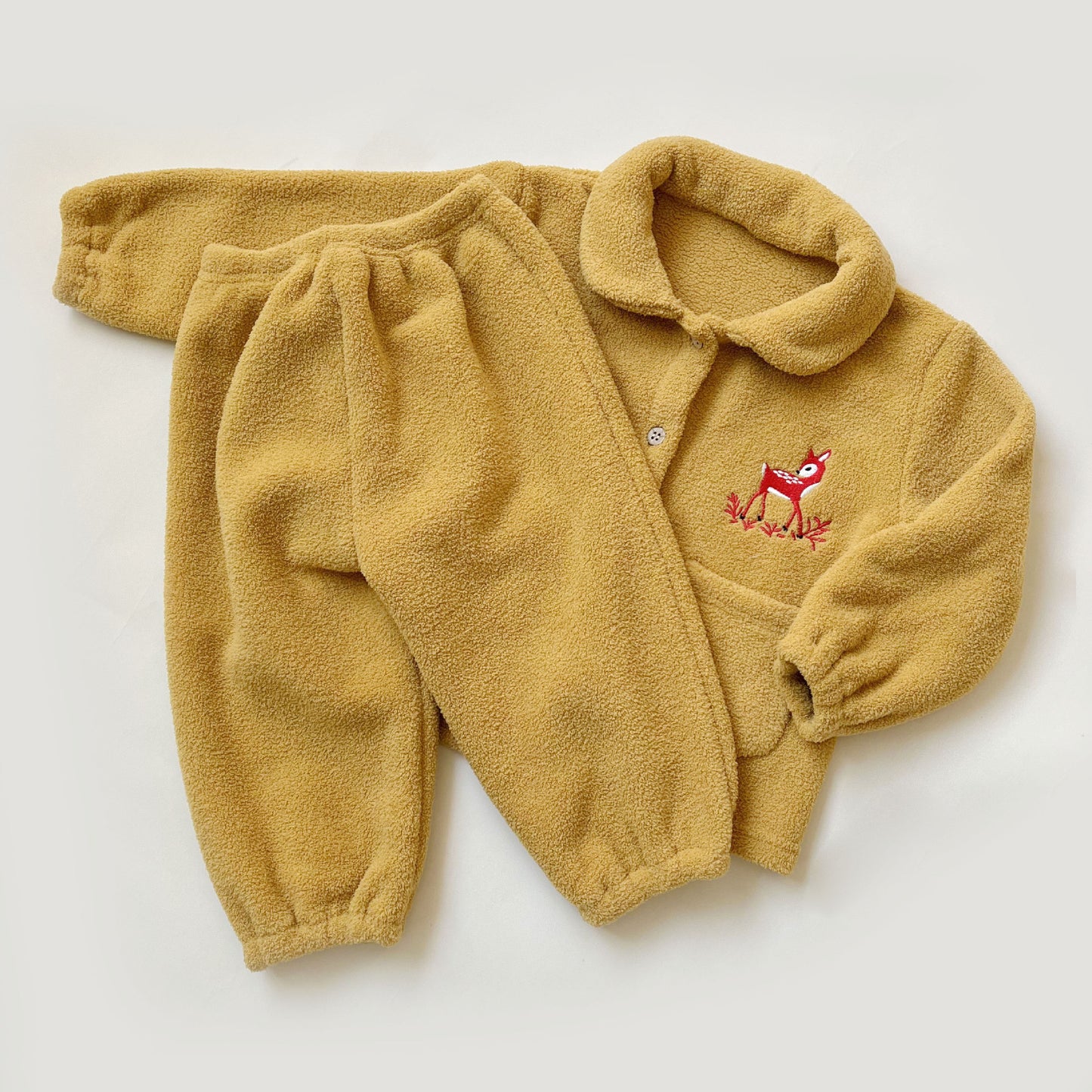 Woodland Embroidered 2-Piece Fleece Suit- CLEARANCE