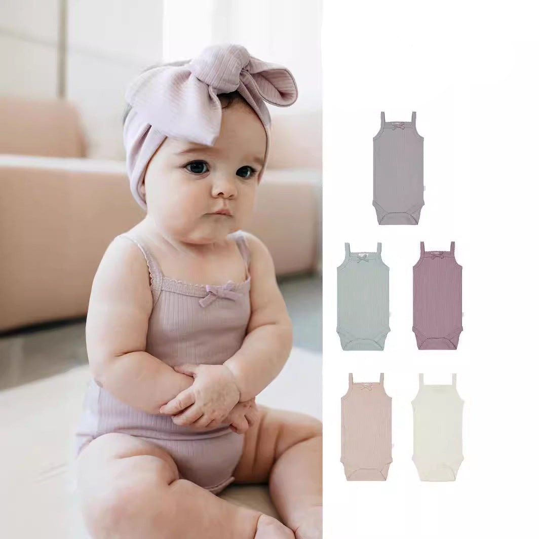 Ribbed Cotton Bodysuit for Infants