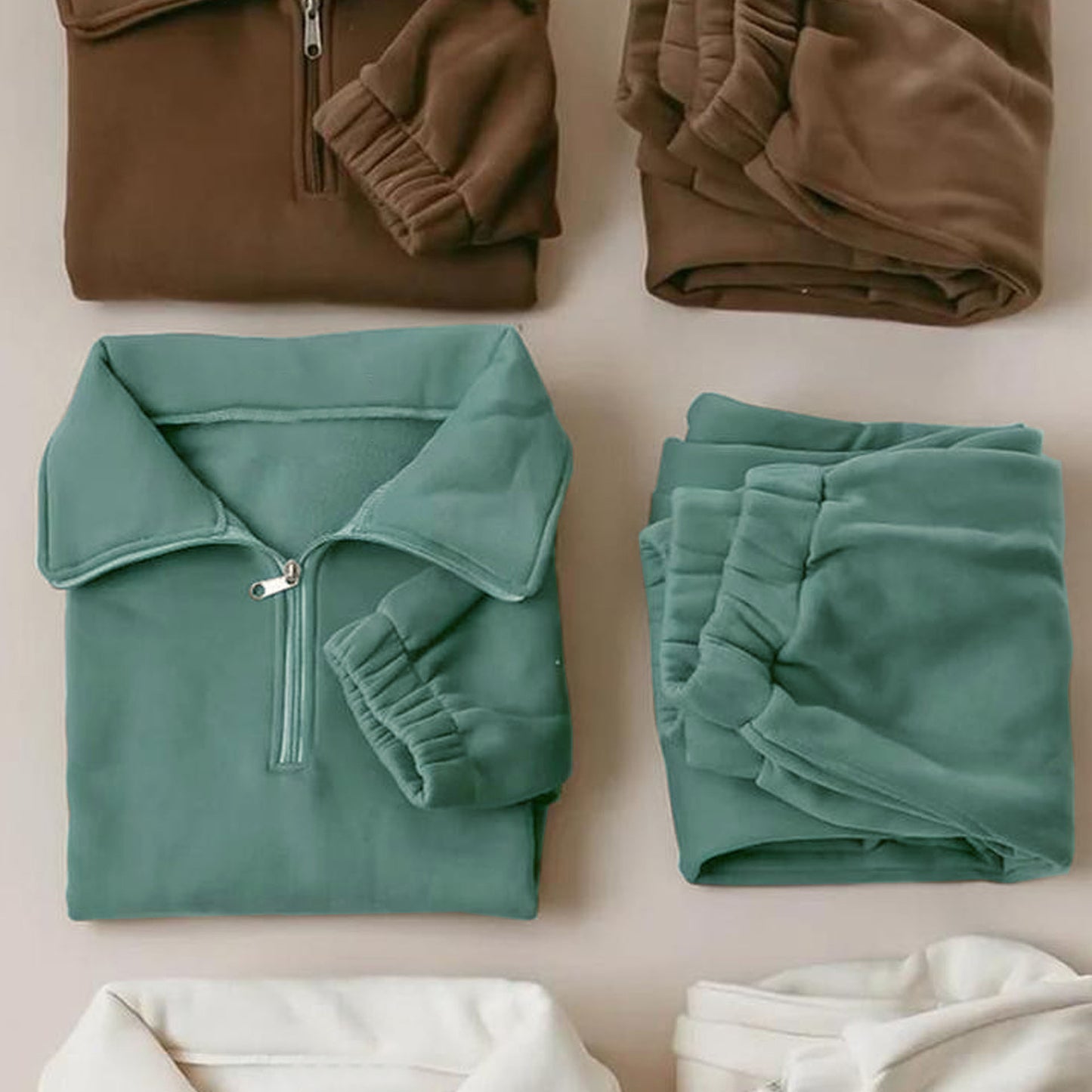 2-Piece Cozy Fleece Sweatshirt and Jogger Set- CLEARANCE