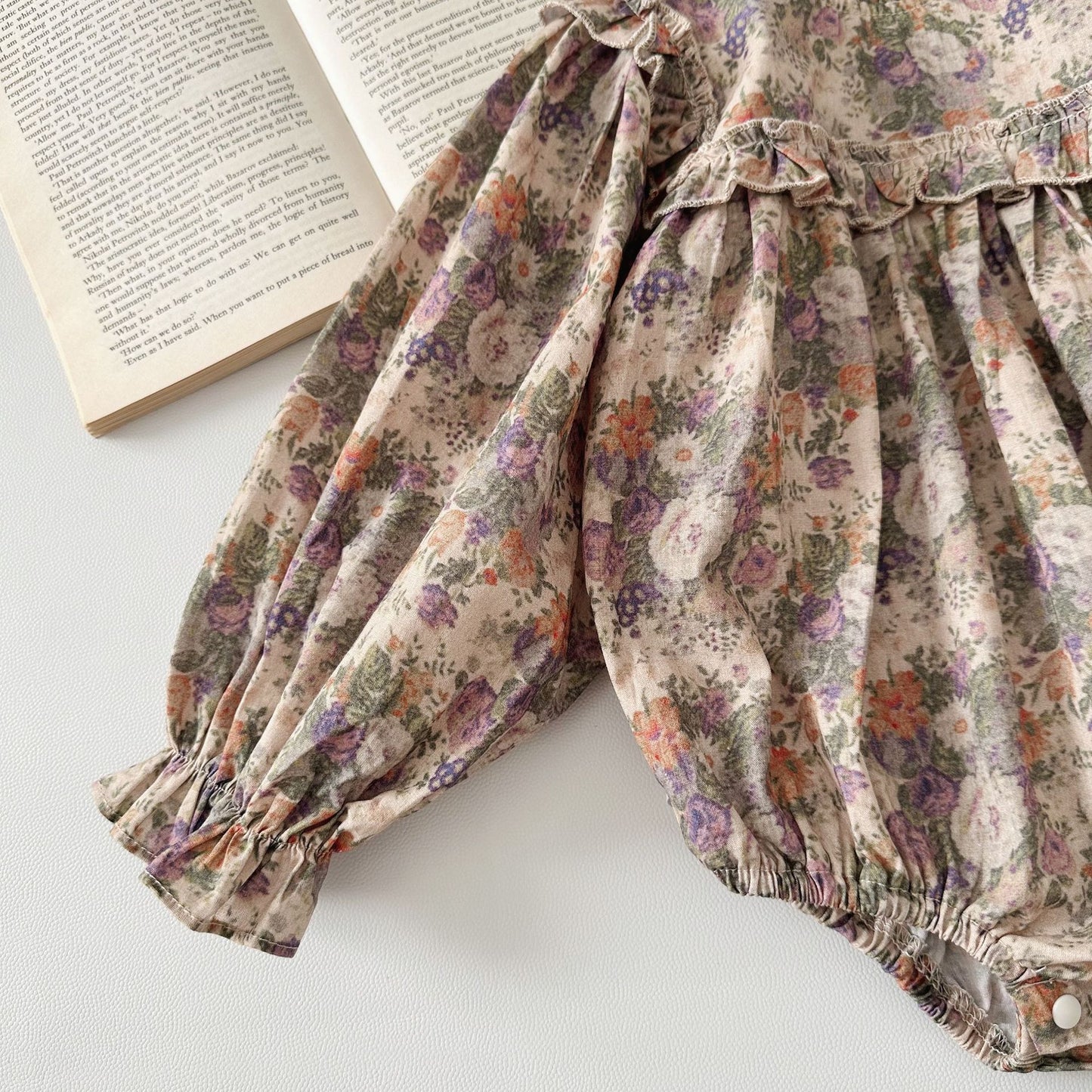 Vintage Nordic Blossom Bubble Romper- CLEARANCE