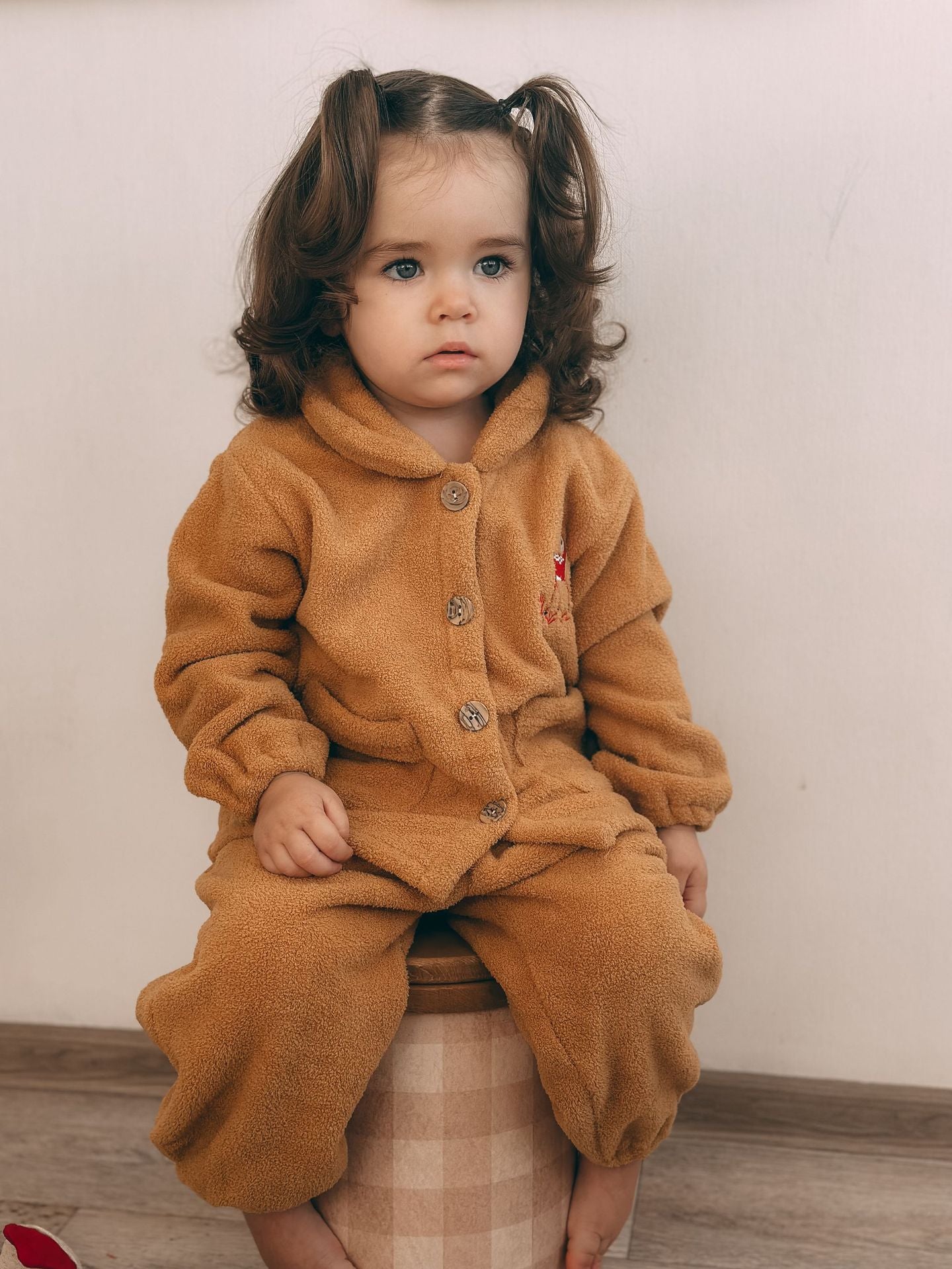 Woodland Embroidered 2-Piece Fleece Suit- CLEARANCE