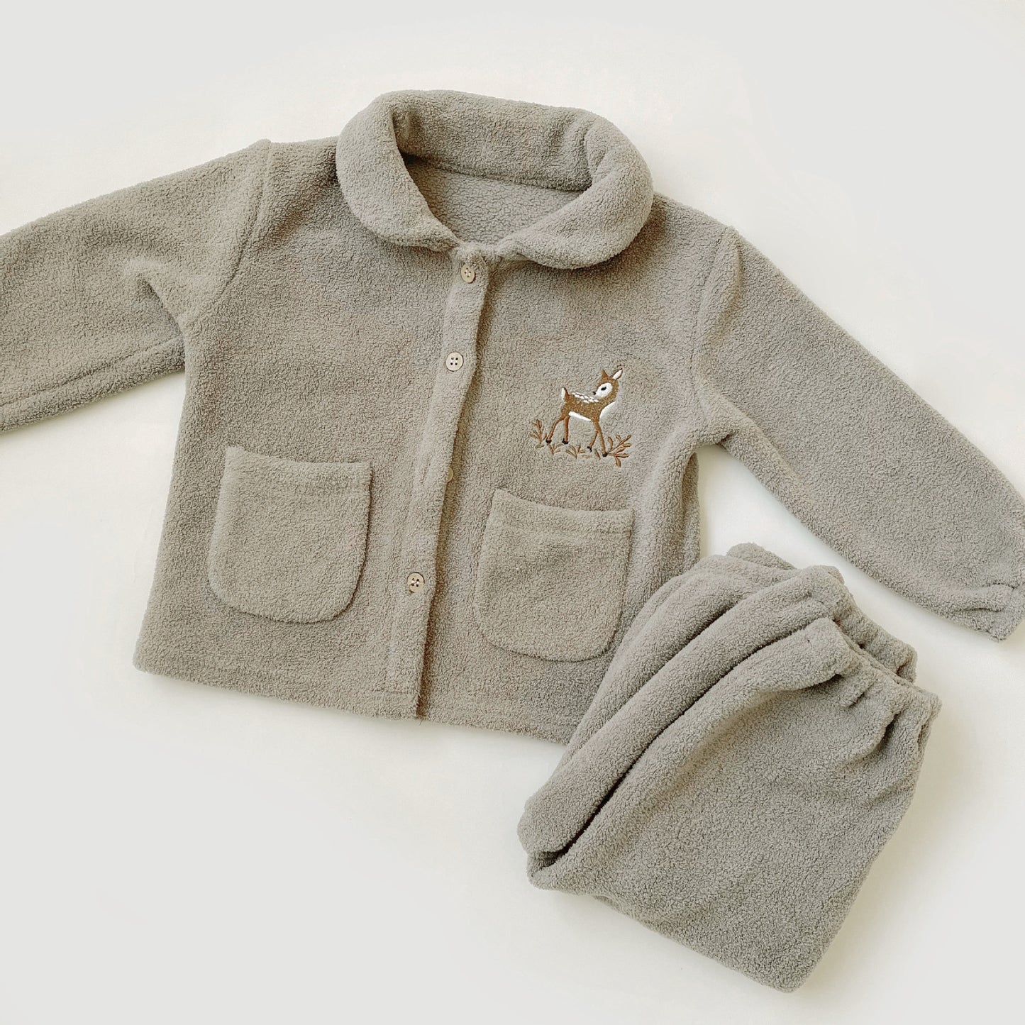 Woodland Embroidered 2-Piece Fleece Suit- CLEARANCE