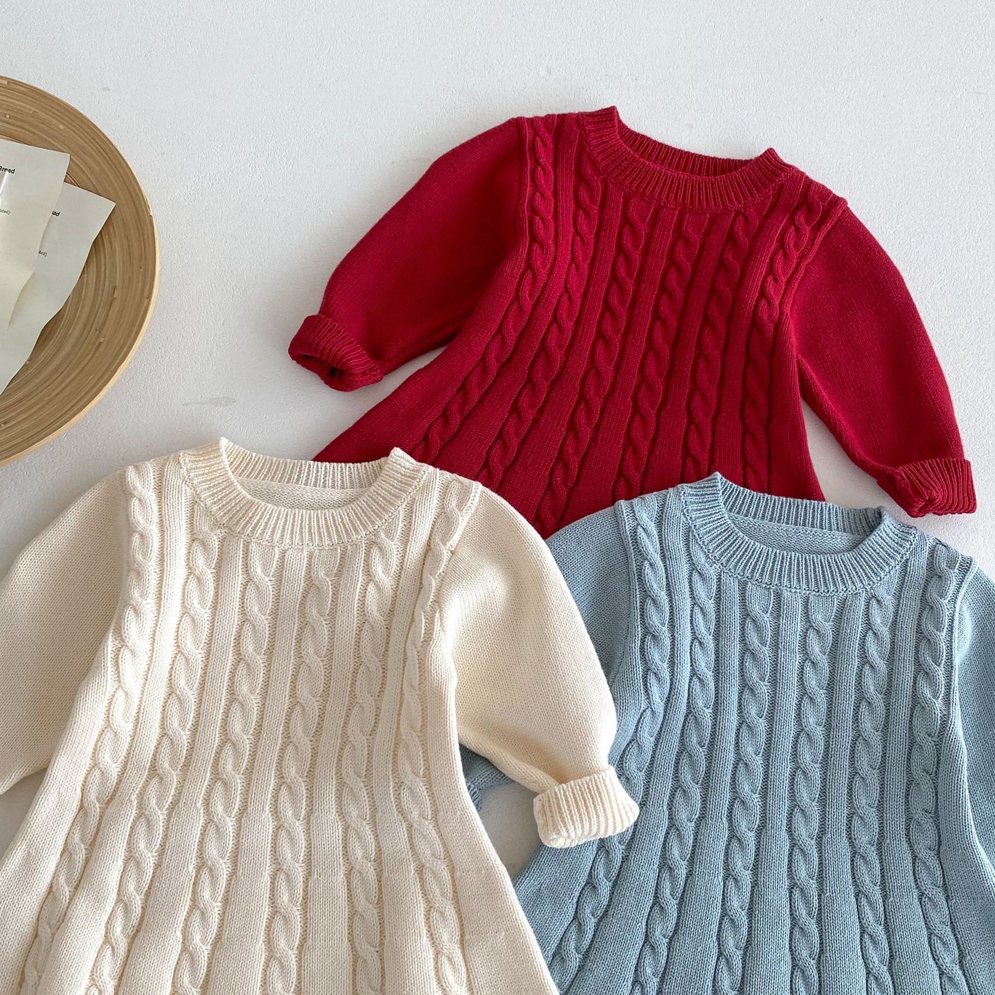 Twisted Knit Sweater Dress- CLEARANCE