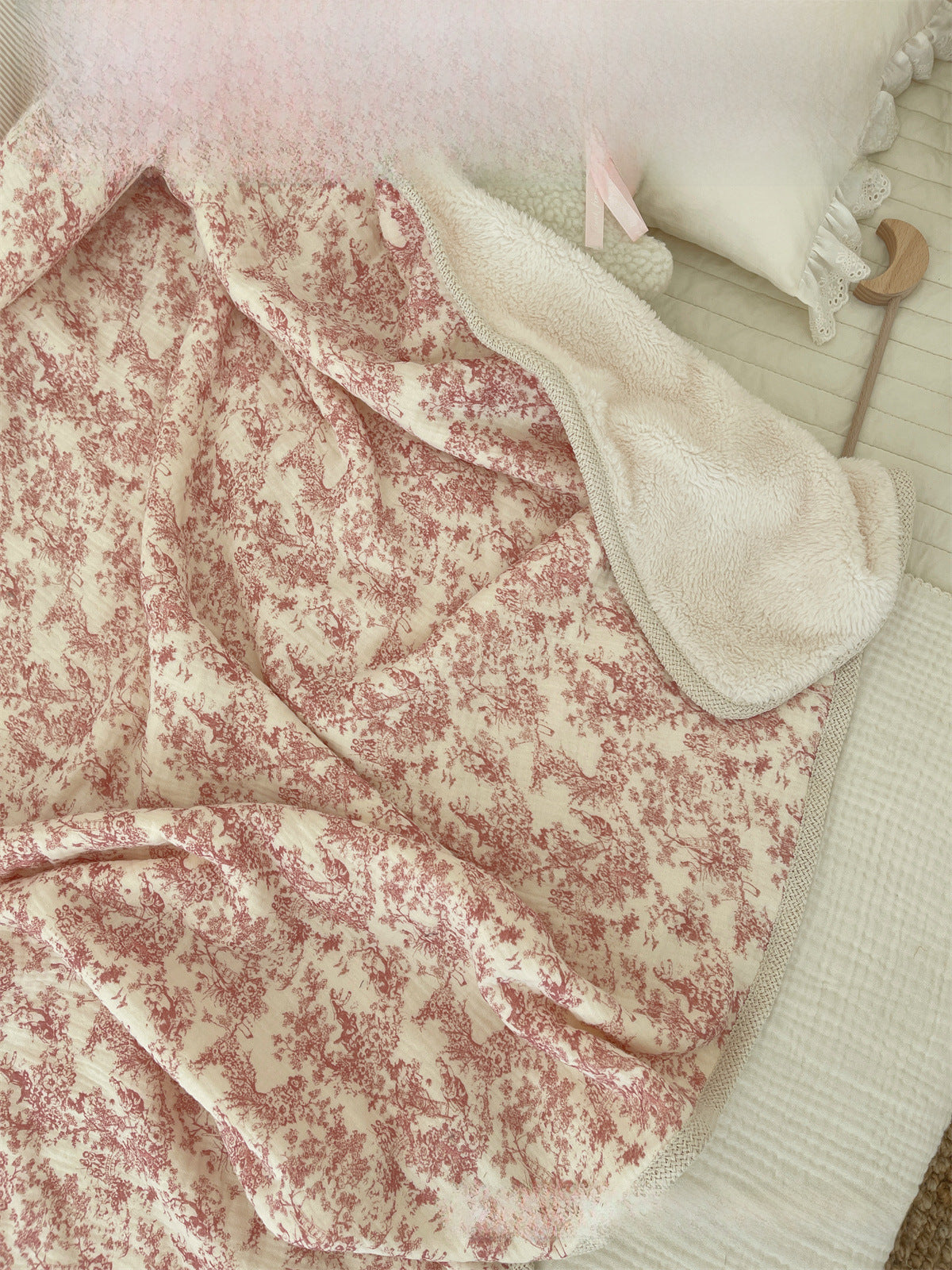 Vintage Plush lightweight Muslin Snuggle Blanket- CLEARANCE