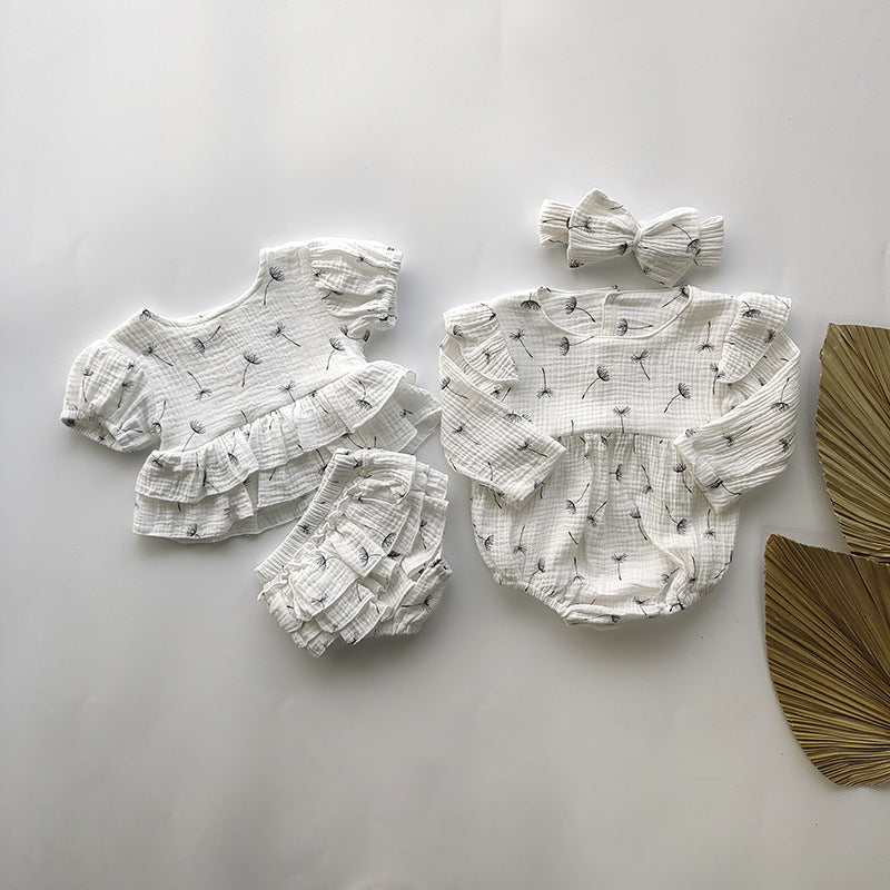 2-Piece Cotton Suit - Dandelion Dreams- CLEARANCE