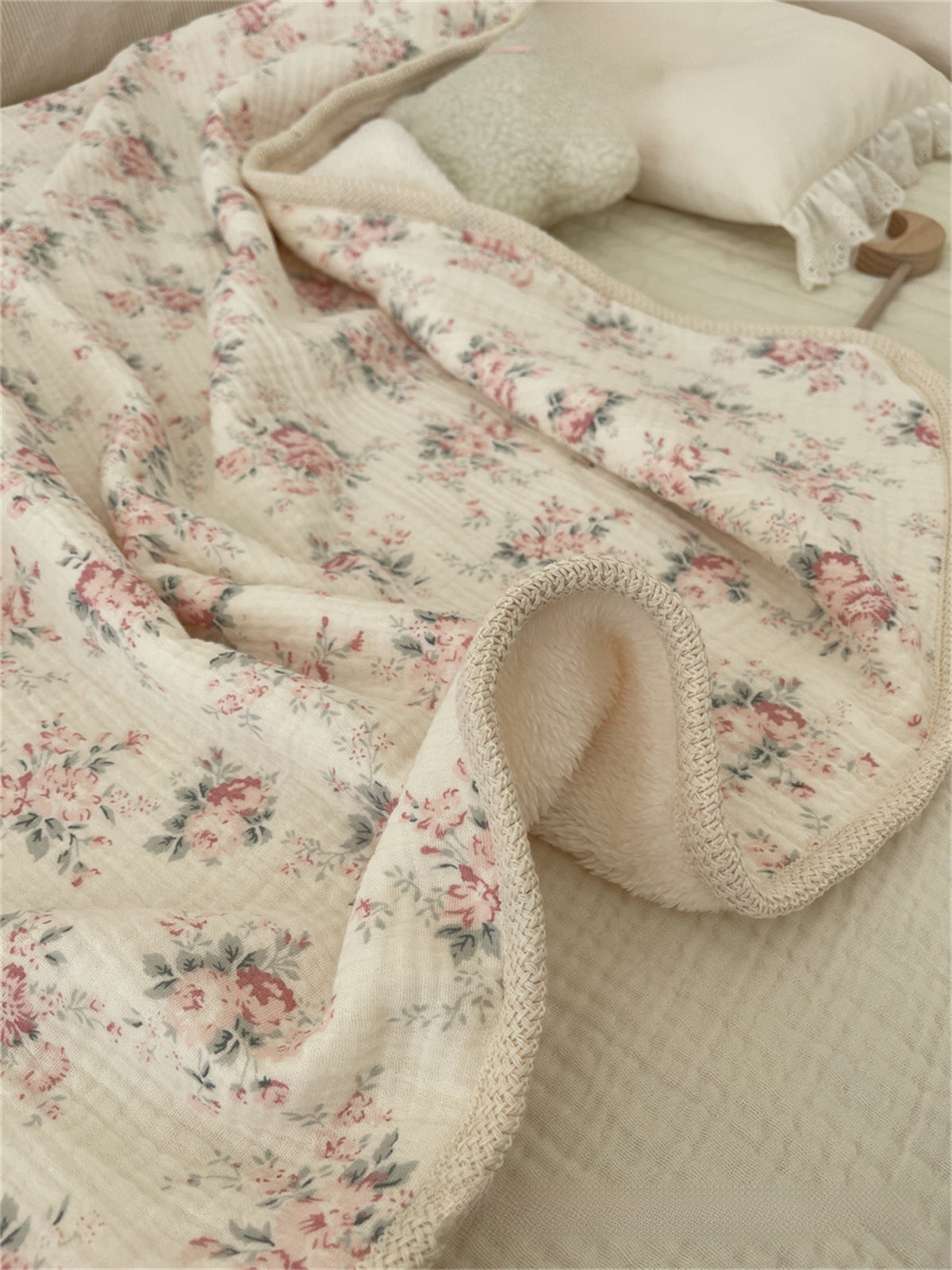 Vintage Plush lightweight Muslin Snuggle Blanket- CLEARANCE
