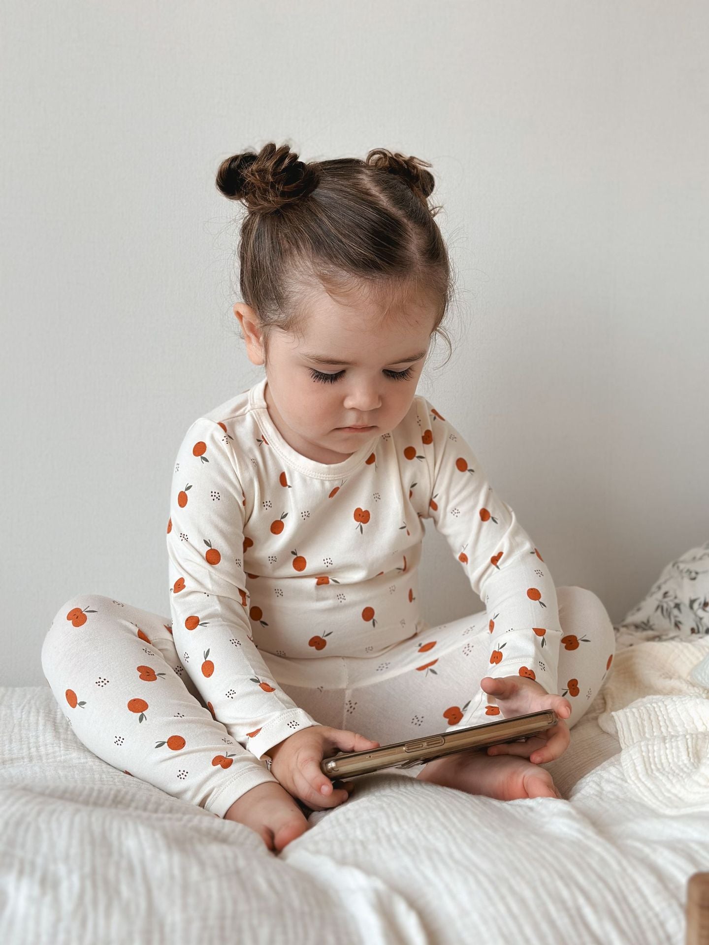 2-piece Long Sleeve Cotton Pajama Lounge Set Cherries Jubilee- CLEARANCE