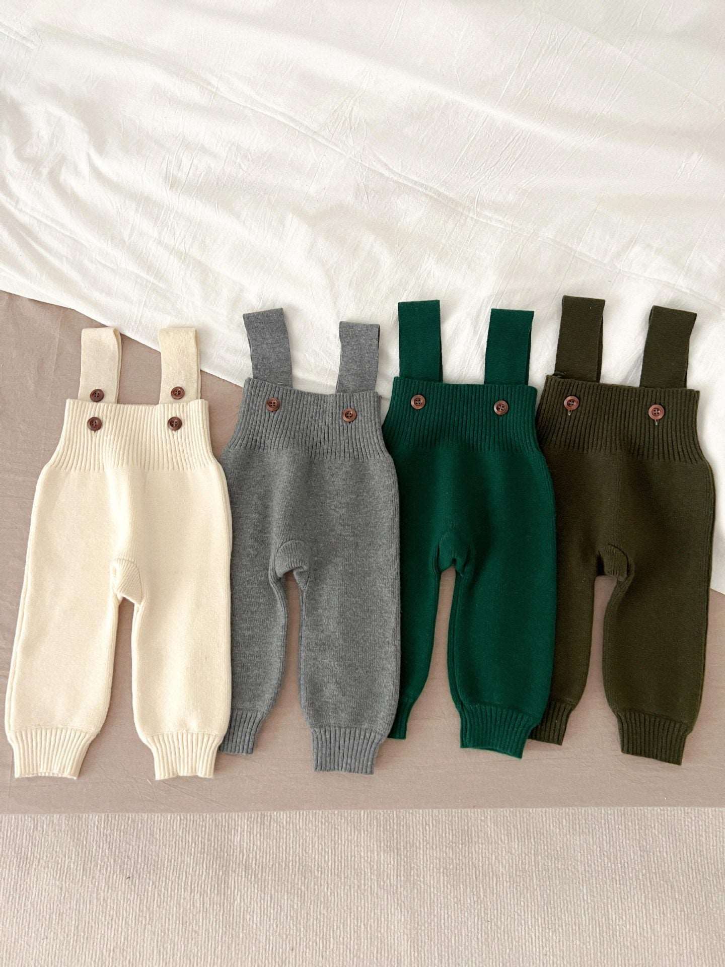 Solid Knit Overalls || Camel + 6 more colors...