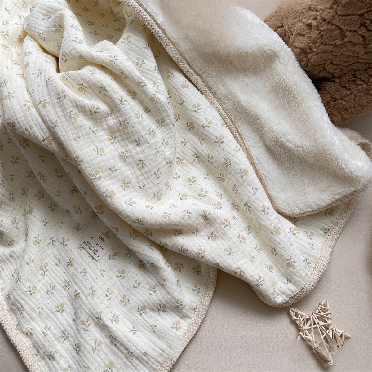 Vintage Plush lightweight Muslin Snuggle Blanket- CLEARANCE