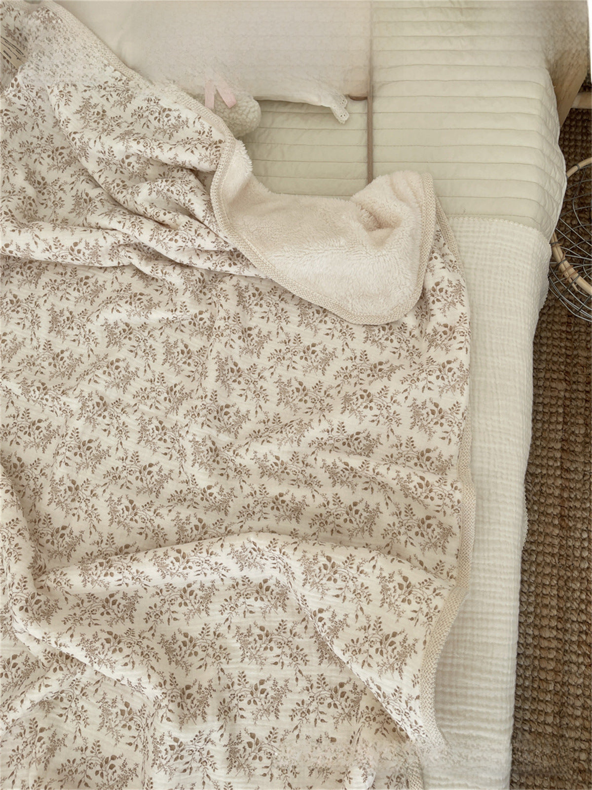 Vintage Plush lightweight Muslin Snuggle Blanket- CLEARANCE