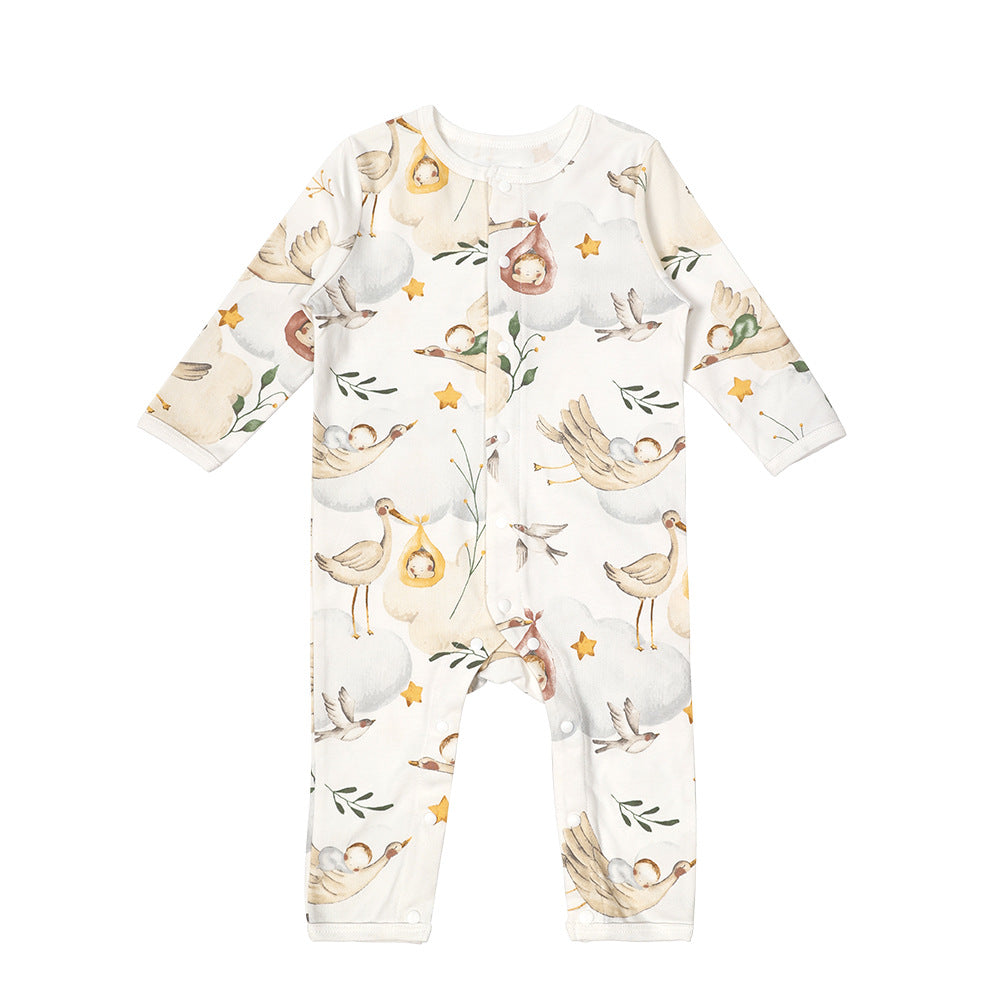 Organic Cotton Button Front Romper || Pony Party