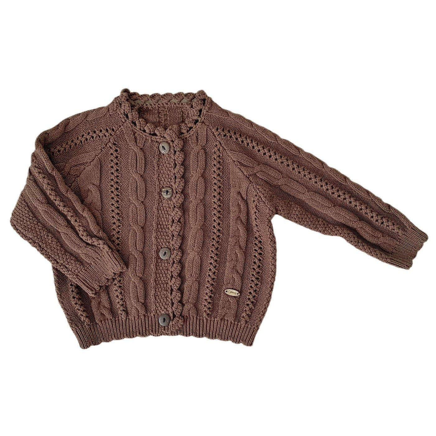 Vintage Baby Cable Knit Cardigan- CLEARANCE
