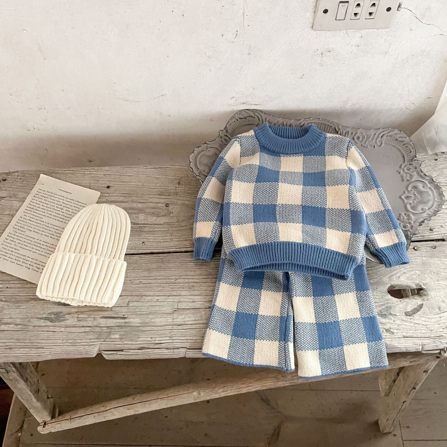 Adorable 2-Piece Knit Pullover and Wide-Leg Pants Set- CLEARANCE