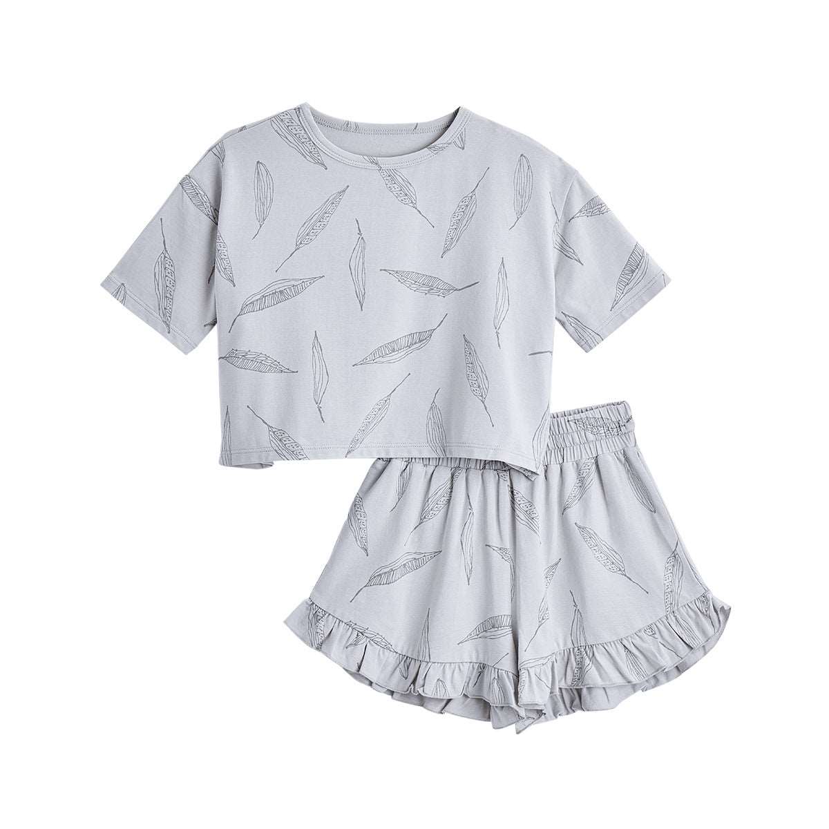 Baby baby bamboo baby bamboo set Baby Set Bamboo bamboo Set Faire Google new SS2024 Toddler toddler bamboo toddler bamboo set toddler set Bamboo Cotton Tee and Ruffle Shorts Set Isla + Bo