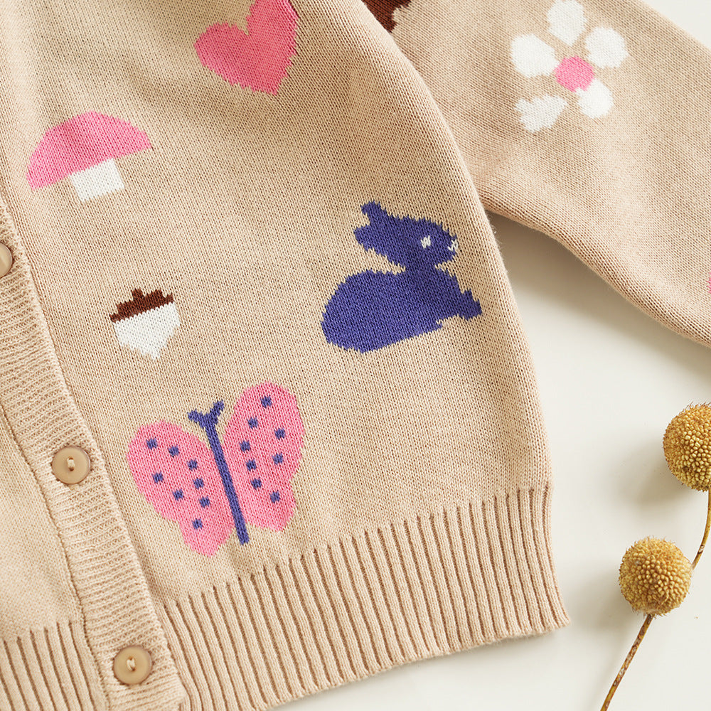 Cotton Knit Wool Cardigan- CLEARANCE