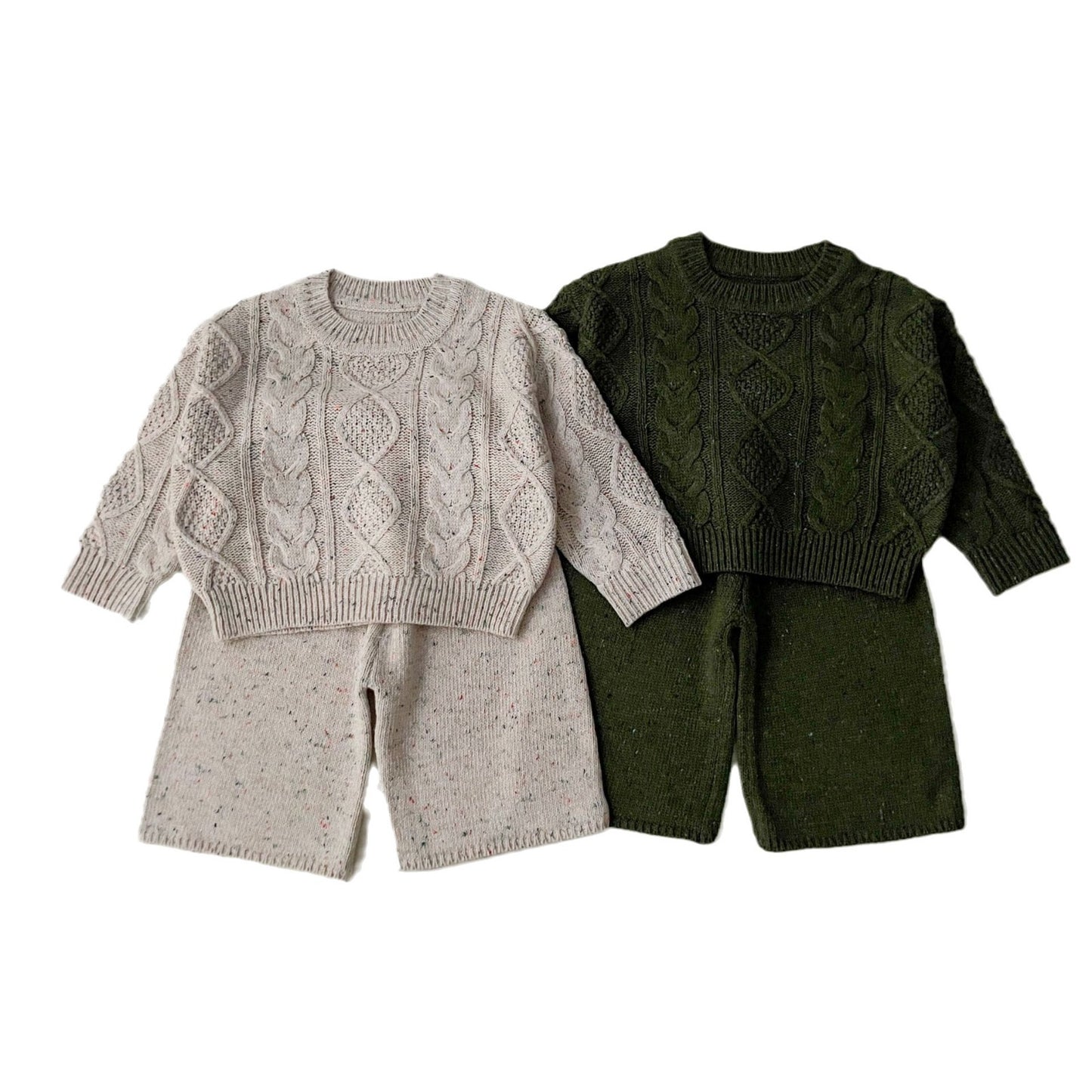 Cozy Cable Knit Sweater & Wide-Leg Knit Pants (Sold Separately)- CLEARANCE