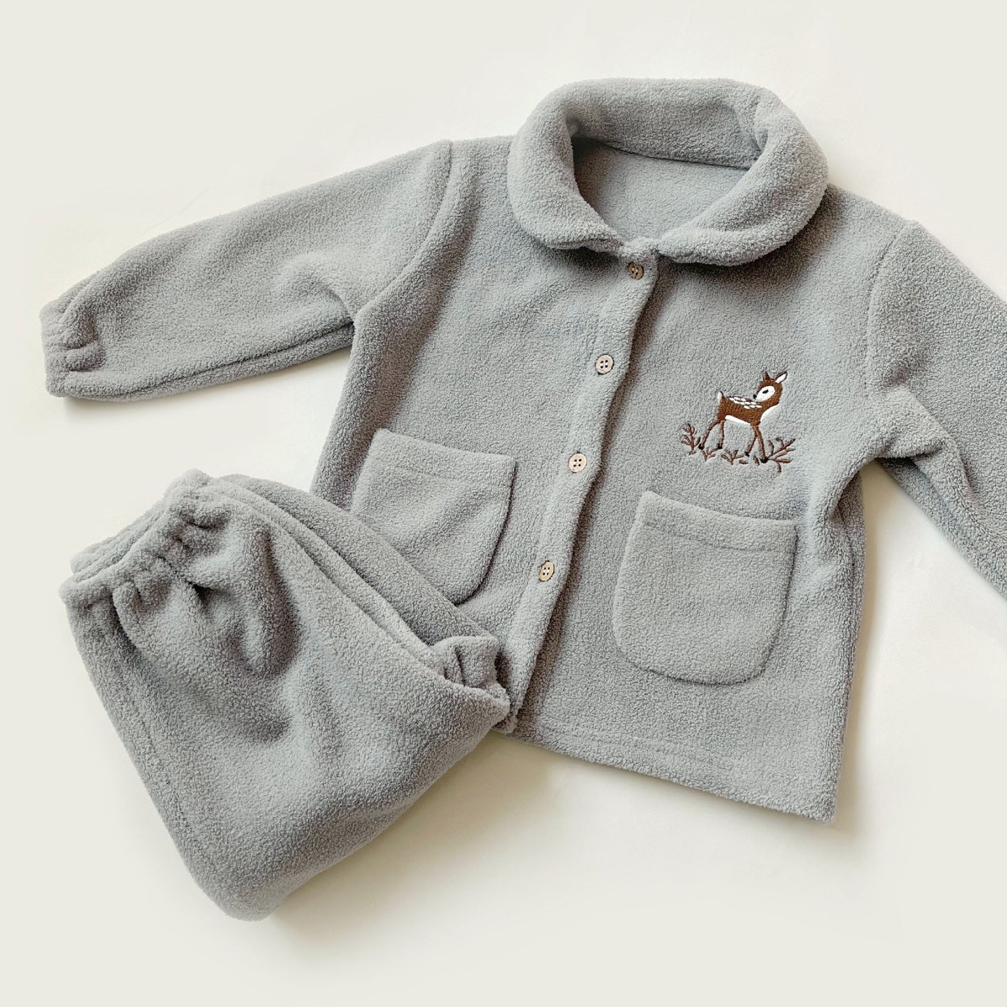 Woodland Embroidered 2-Piece Fleece Suit- CLEARANCE