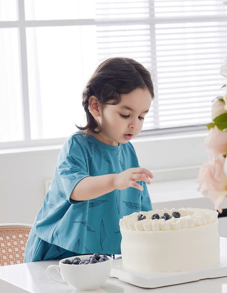 Baby baby bamboo baby bamboo set Baby Set Bamboo bamboo Set Faire Google new SS2024 Toddler toddler bamboo toddler bamboo set toddler set Bamboo Cotton Tee and Ruffle Shorts Set Isla + Bo