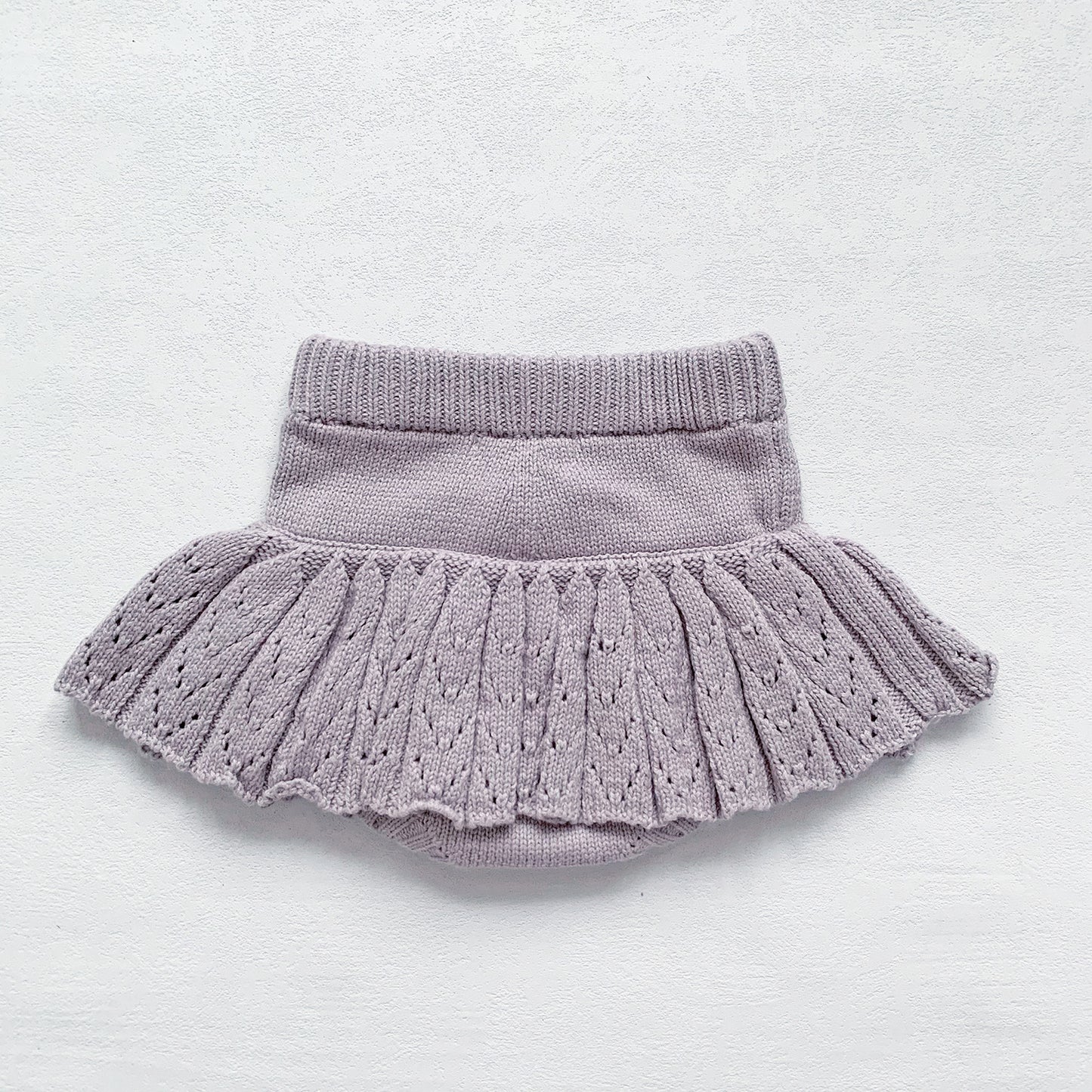Playful Pom Pom Skirted Knit Bummie- CLEARANCE