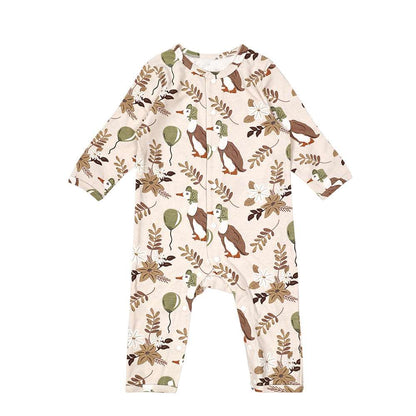 Organic Cotton Button Front Romper || Pony Party