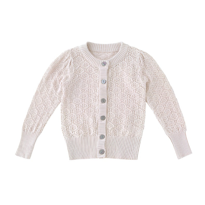 Baby Baby Knit Baby knit sweater Baby Knitwear Google Kids Kids Cardigan kids knit cardigan Kids Knit Sweater kids sweater Knitwear new Toddler Toddler Knit Sweater Hollow Knit Cotton Cardigan for Girls Isla + Bo
