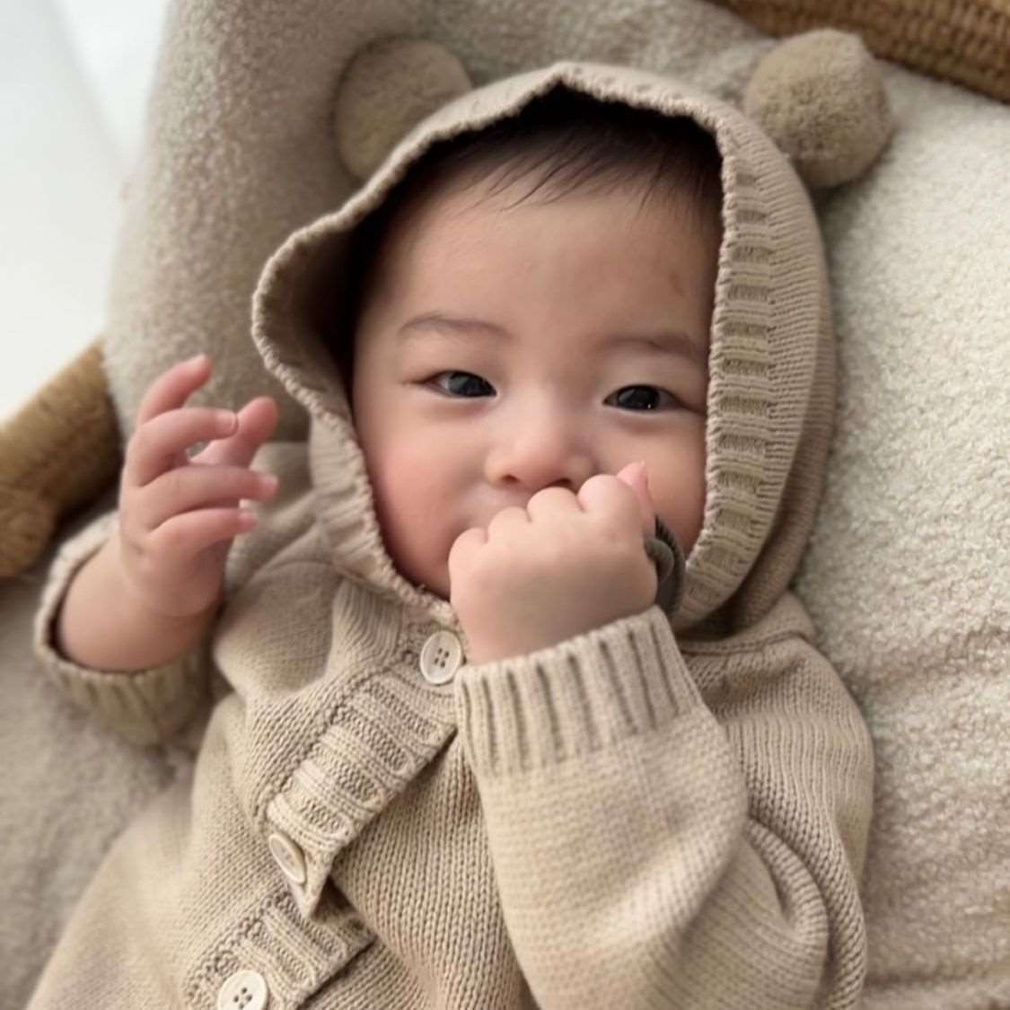 Baby Baby Hooded Romper Baby Knit Romper Baby Romper Google Knit knit romper knits Knitwear Sale Baby Bear Hooded Knit Romper | Lait + Cafe O'Lait Isla + Bo