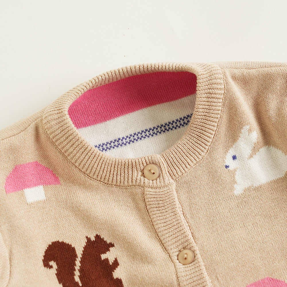 Cotton Knit Wool Cardigan- CLEARANCE