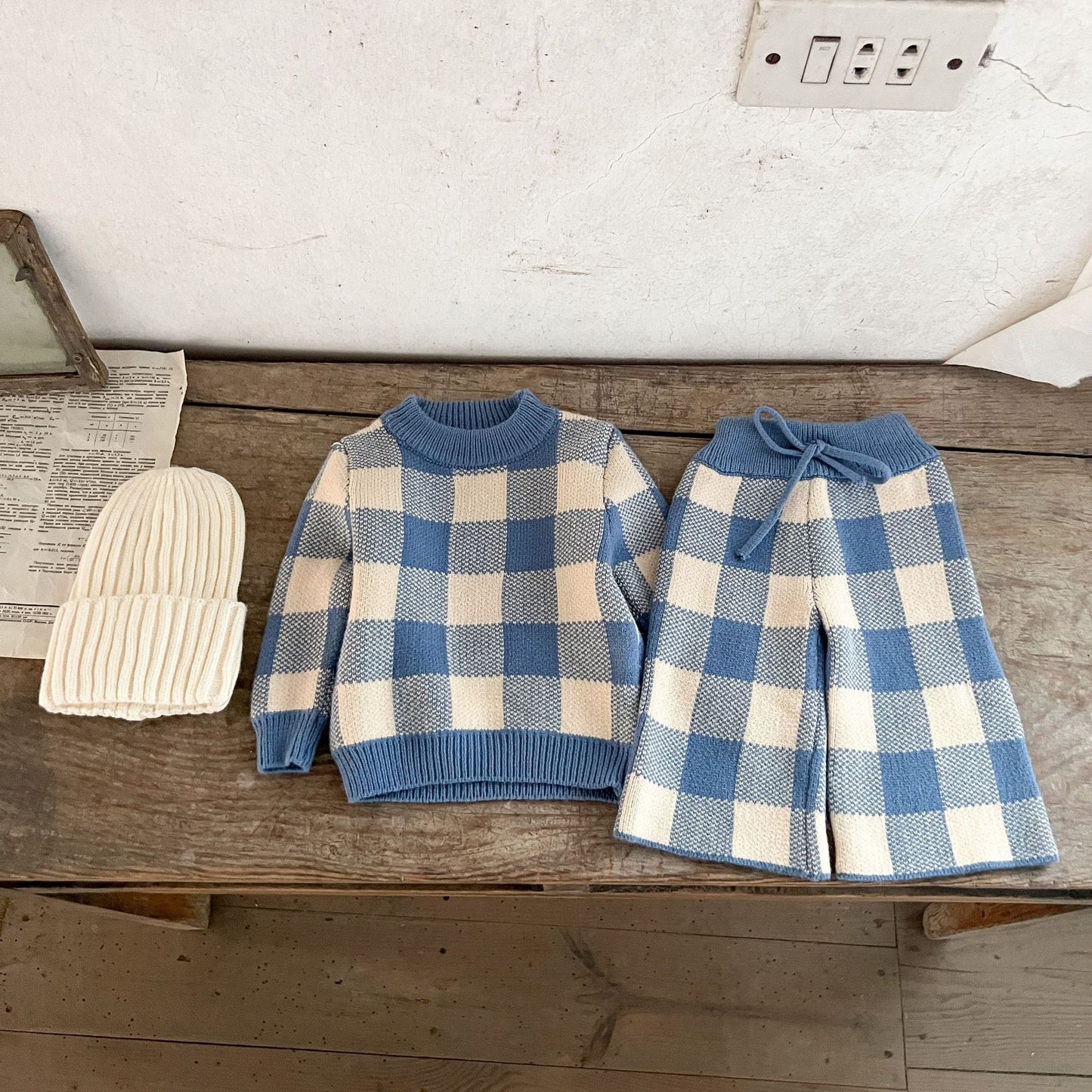Adorable 2-Piece Knit Pullover and Wide-Leg Pants Set- CLEARANCE