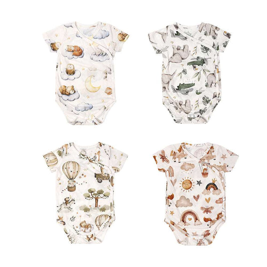 AW2023 Baby baby bodysuit Bodysuit Cotton Cotton Bodysuit Google new Organic Cotton POS Sale Short Sleeve Crossover Bodysuit Isla + Bo