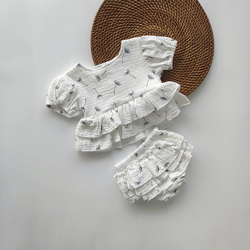 2-Piece Cotton Suit - Dandelion Dreams- CLEARANCE