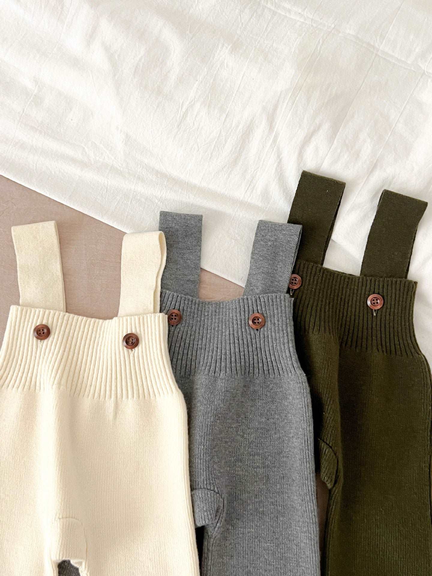 Solid Knit Overalls || Camel + 6 more colors...