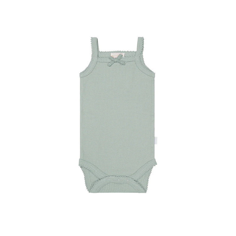 Ribbed Cotton Bodysuit for Infants