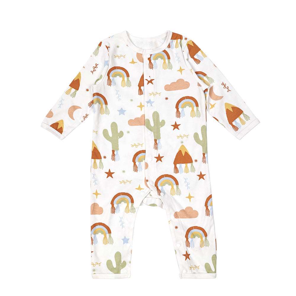 Organic Cotton Button Front Romper || Pony Party