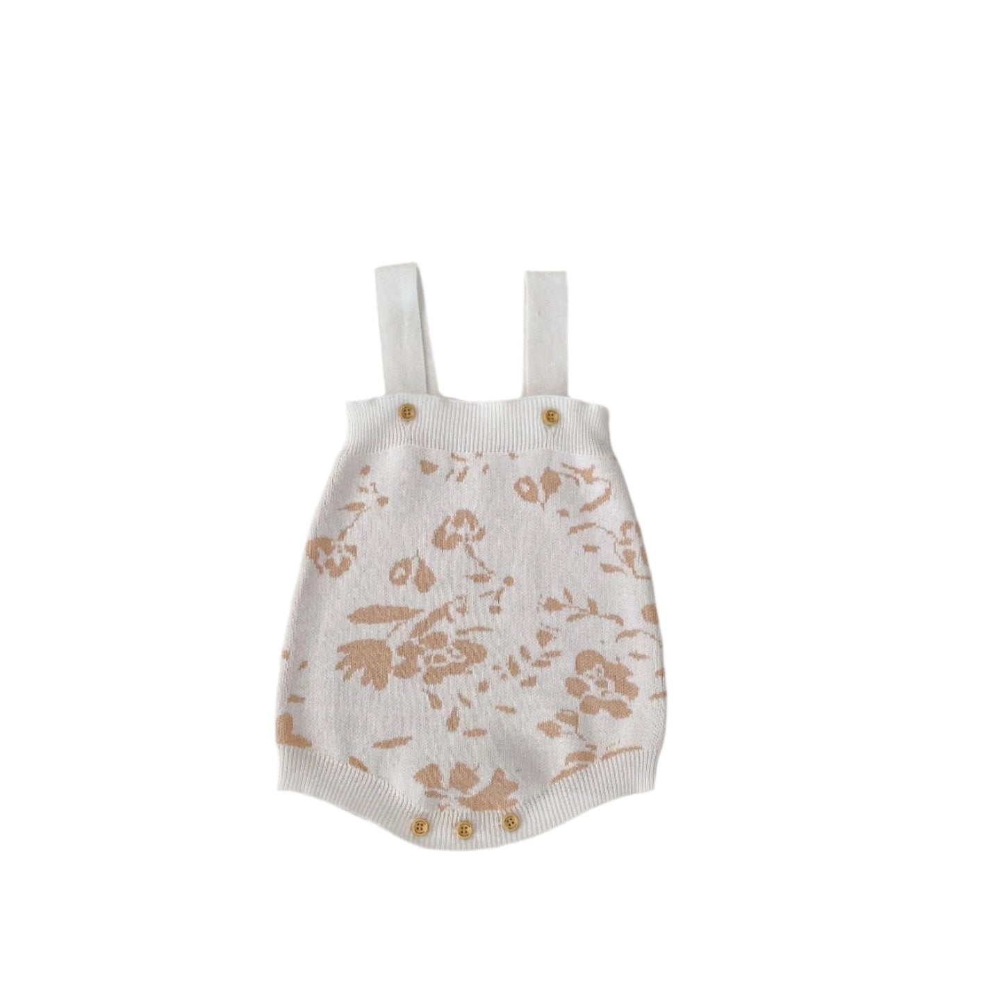 Jacquard Knit Baby Romper & Cardigan Set | Whispering Leaves Print- CLEARANCE